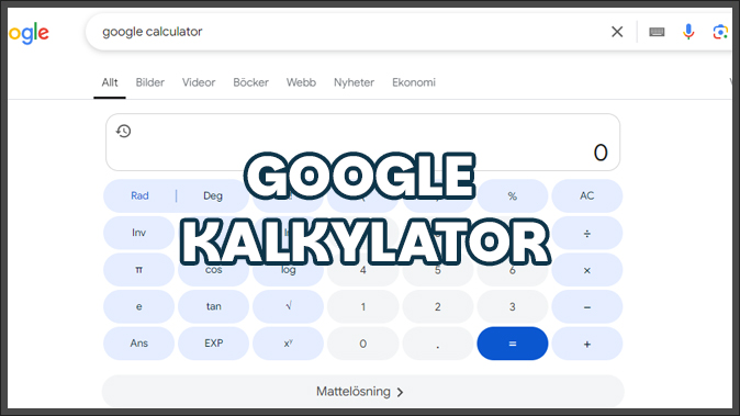 Google kalkylator gratis