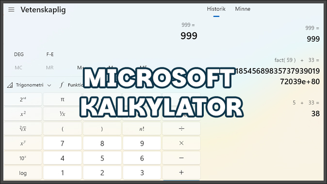 Microsoft calculator